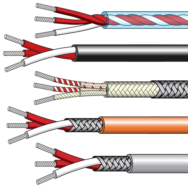 RTD Wire for Pt100's in PVC, PFA and Fibreglass insulation plus instrument cables.